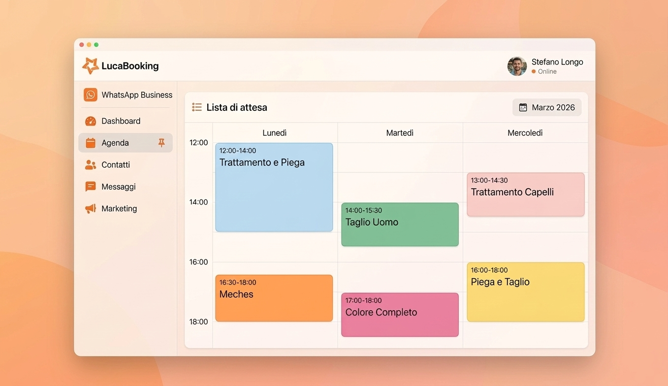 LucaBooking chat interface