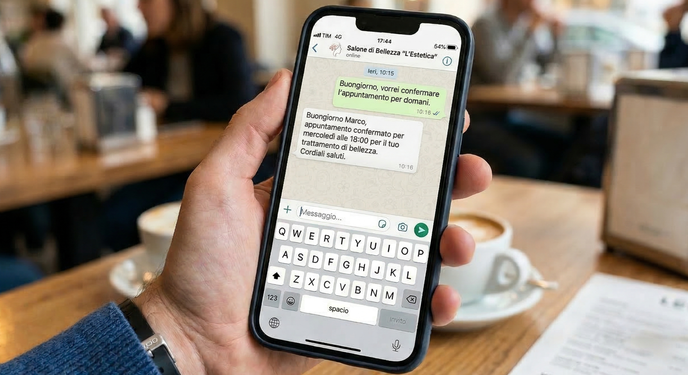LucaBooking conferma automatica WhatsApp